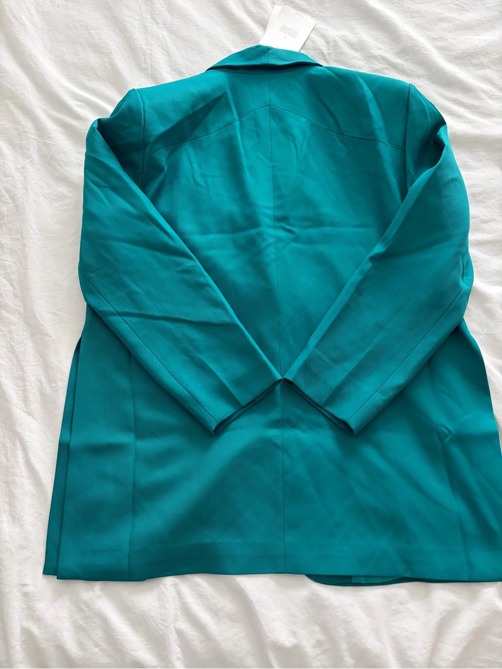 Y.A.S Oversized Turquoise Women's Blazer Longline Tailored Suit Jacket Size XL - Picture 10 of 12